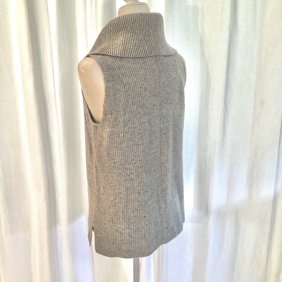 Talbots NWT Gray Cowlneck Sweater Vest - Picture 5 of 6